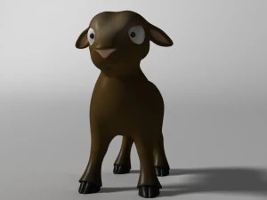 cartoon sheep rigged 3D Model