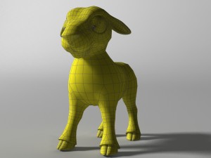 cartoon sheep rigged 3D Model