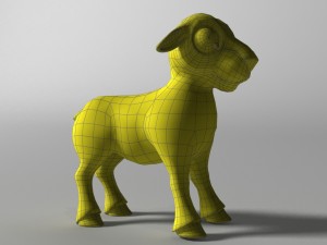 cartoon sheep rigged 3D Model