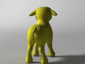cartoon sheep rigged 3D Model