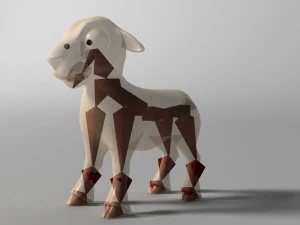 cartoon sheep rigged 3D Model