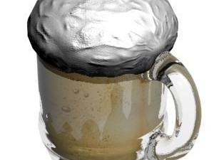 glass of beer Modelo 3D
