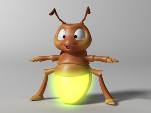 cartoon firefly rigged 3D-Modell