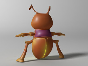 cartoon firefly rigged 3D-Modell