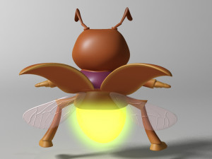 cartoon firefly rigged 3D-Modell