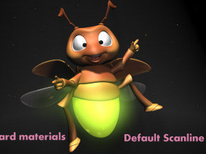 cartoon firefly rigged 3D-Modell