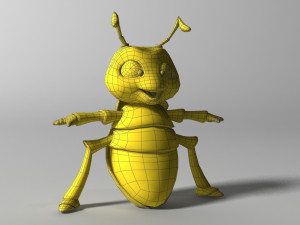 cartoon firefly rigged 3D-Modell