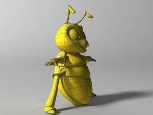 cartoon firefly rigged 3D-Modell