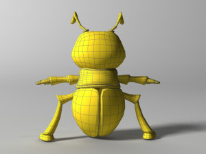 cartoon firefly rigged 3D-Modell
