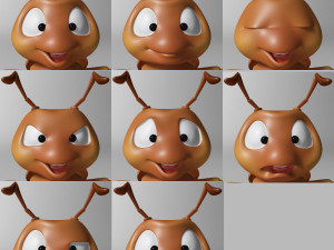 cartoon firefly rigged 3D-Modell