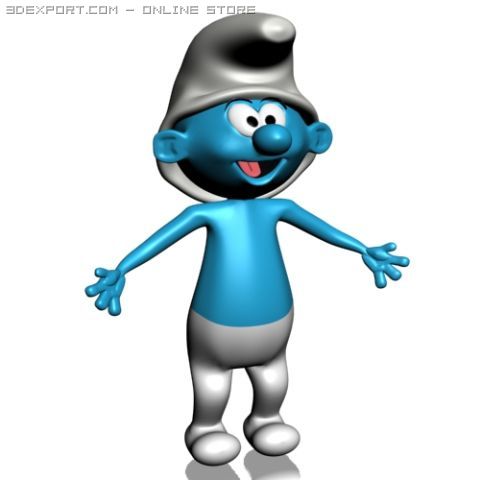 smurf 3d schtroumpf 3D Model .c4d .max .obj .3ds .fbx .stl .blend 