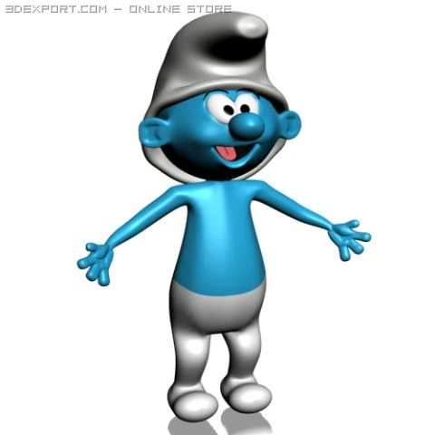 smurf 3d schtroumpf 3D Model .c4d .max .obj .3ds .fbx .stl .blend 