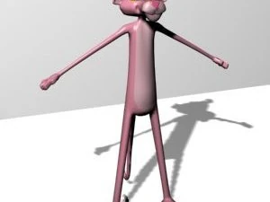 pink panther character 3D Model