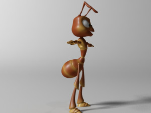 cartoon ant rigged 3D Модель