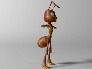 cartoon ant rigged 3D Model