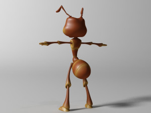 cartoon ant rigged 3D Модель