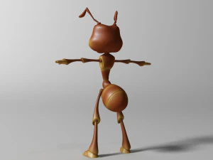 cartoon ant rigged 3D Model
