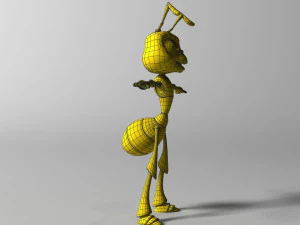 cartoon ant rigged 3D Model