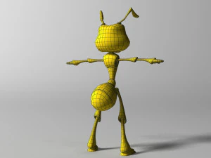 cartoon ant rigged 3D Model