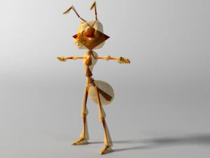 cartoon ant rigged 3D Model