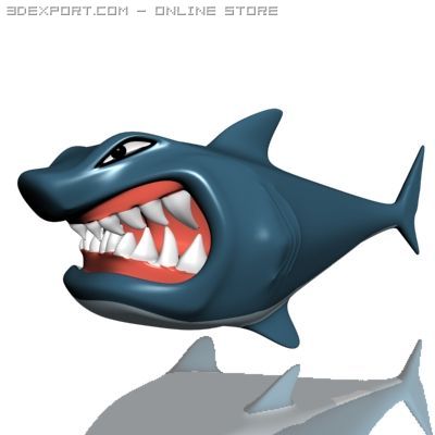 hungry shark 3d Modèle 3D .c4d .max .obj .3ds .fbx .stl .blend 