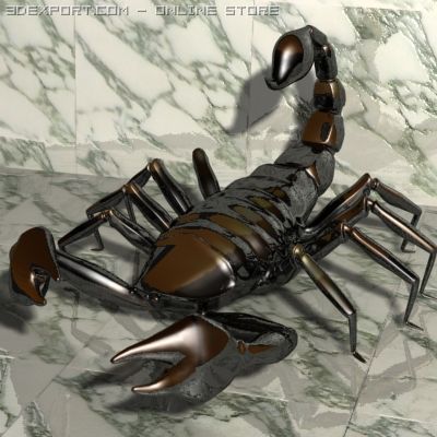 scorpion 3d 3Dモデル .c4d .max .obj .3ds .fbx .stl .blend 