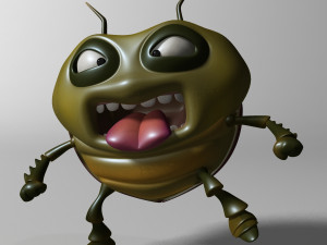 cartoon bug rigged Modelo 3D