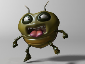cartoon bug rigged Model 3D