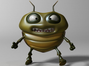 cartoon bug rigged Model 3D
