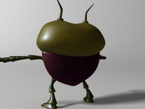 cartoon bug rigged Model 3D