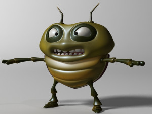 cartoon bug rigged Model 3D