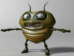 cartoon bug rigged 3D Model