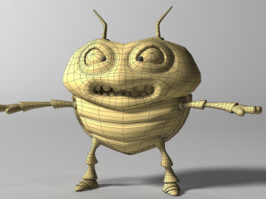 cartoon bug rigged Model 3D