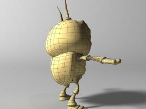 cartoon bug rigged Model 3D