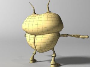 cartoon bug rigged Model 3D