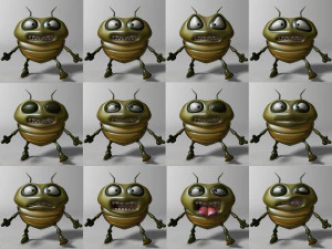 cartoon bug rigged 3D Model