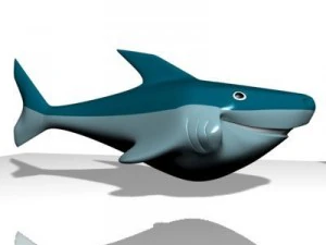 웃는 상어 3D 3D 모델