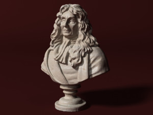 jean de la fontaine bust 3D मॉडल