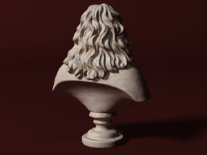 jean de la fontaine bust 3D मॉडल