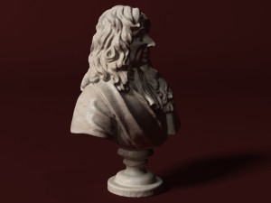 jean de la fontaine bust 3D मॉडल