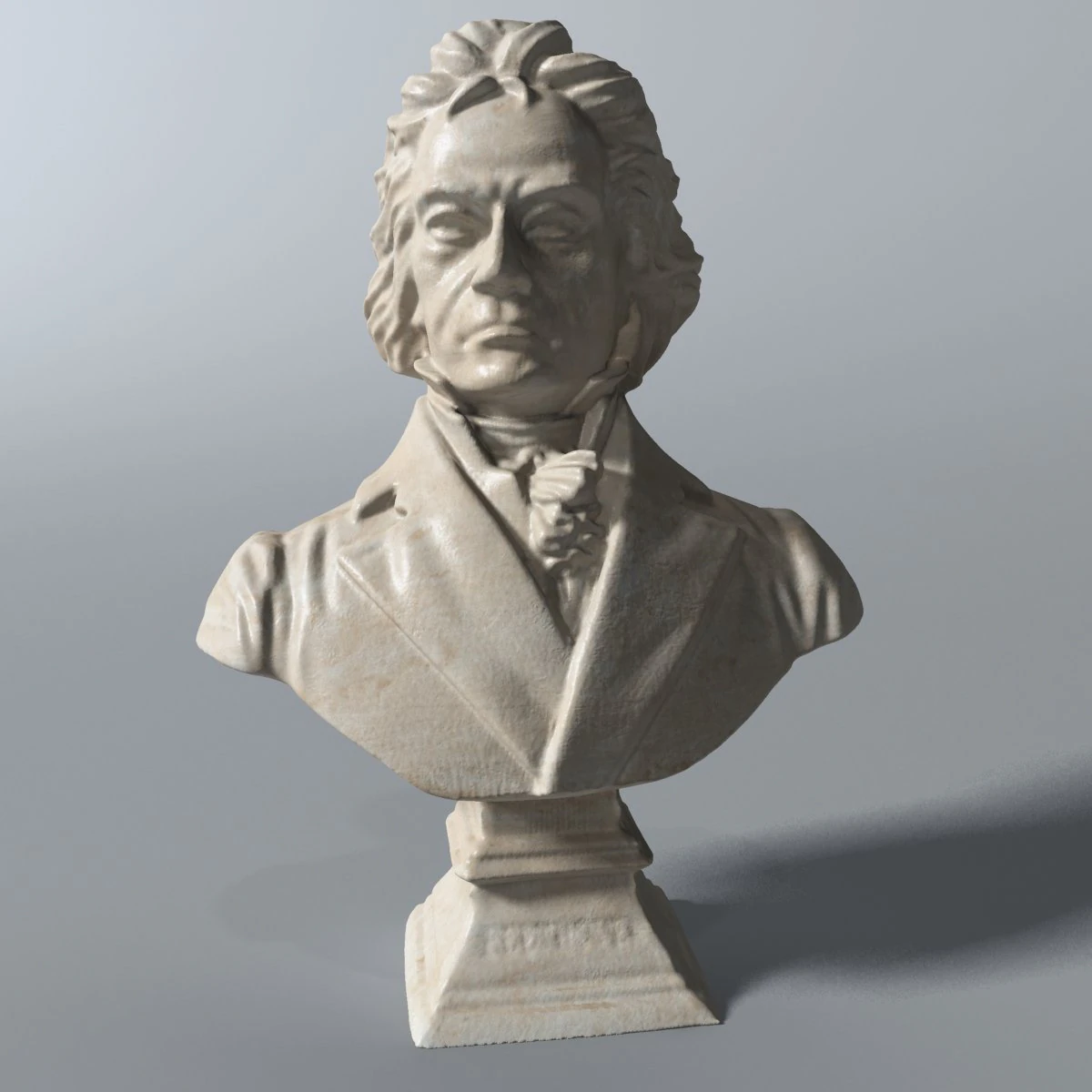 beethoven bust 3D Model .c4d .max .obj .3ds .fbx .stl .blend