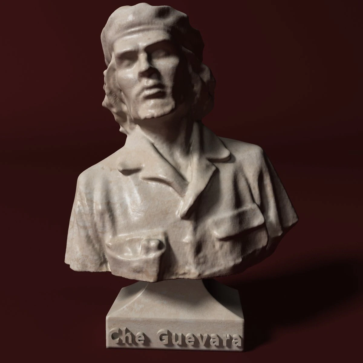 che guevara bust 3D Model .c4d .max .obj .3ds .fbx .stl .blend 