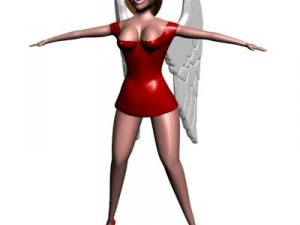 angel in red 3d 3D Model