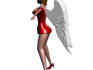 angel in red 3d 3D Model