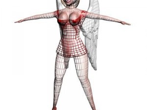 angel in red 3d 3D मॉडल