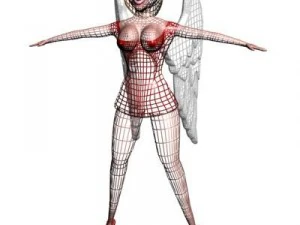 angel in red 3d 3D Model
