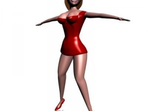 angel in red 3d 3D मॉडल