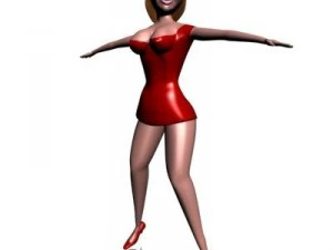 angel in red 3d 3D Model
