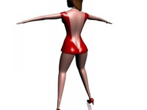 angel in red 3d 3D Model