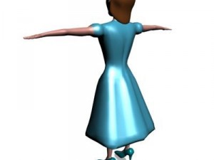 girl in blue Modèle 3D